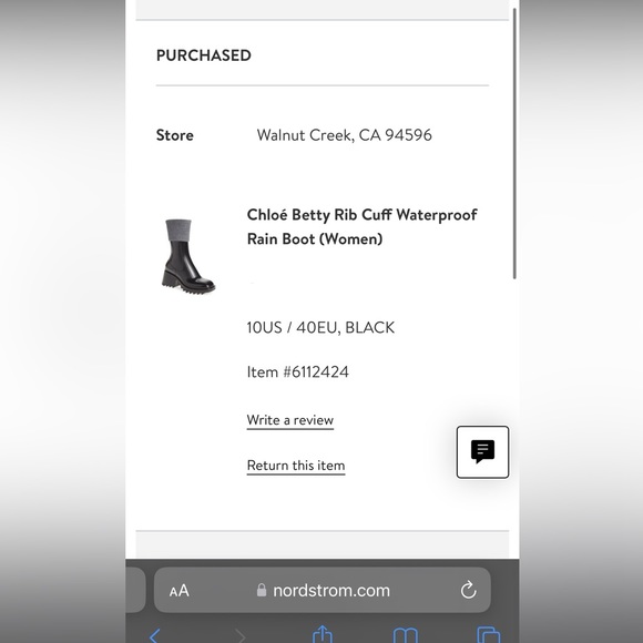 CHLOE Betty Rib Cuff Waterproof Rain Boots - Picture 9 of 9